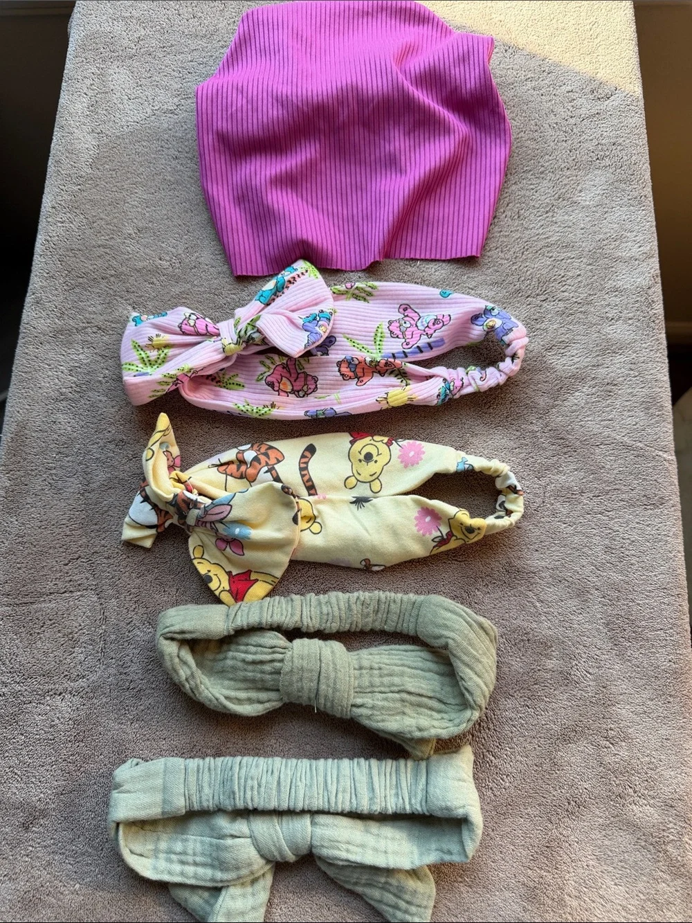 Kids Bow & Headwrap Set - Pack of 5 includes CareBear and Disney characters
